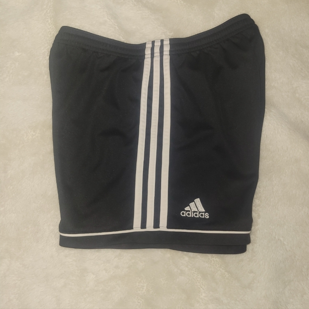 Adidas Climalite Shorts Womens XS Extra Small Black Elastic Waist Draw